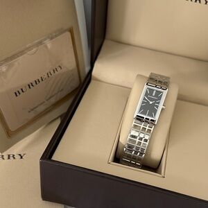 Burberry Black Dial Silver Watch